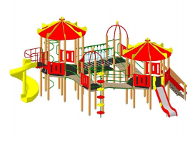 Игровой комплекс с пластиковым скатом Нгр=1500,2000
