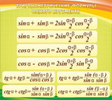 Тригонометрические формулы